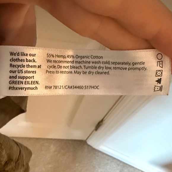 Eileen Fisher Olive Midi tunic dress coverup - Picture 3 of 4